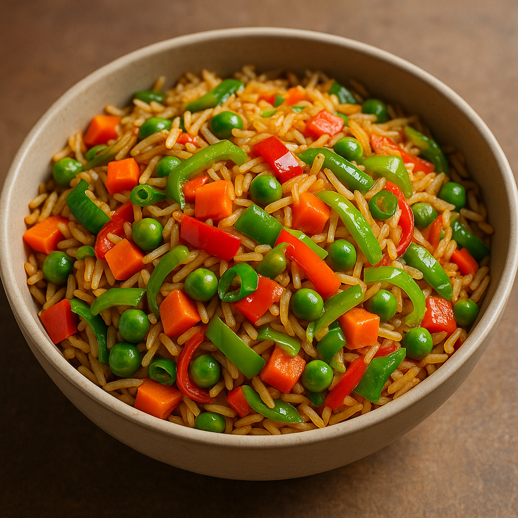 Delicious Instant Fried Rice made with premium basmati rice, vegetables, soy seasoning, and spices. Ready in just 3 minutes — add hot water and enjoy a perfect restaurant-style fried rice anytime!