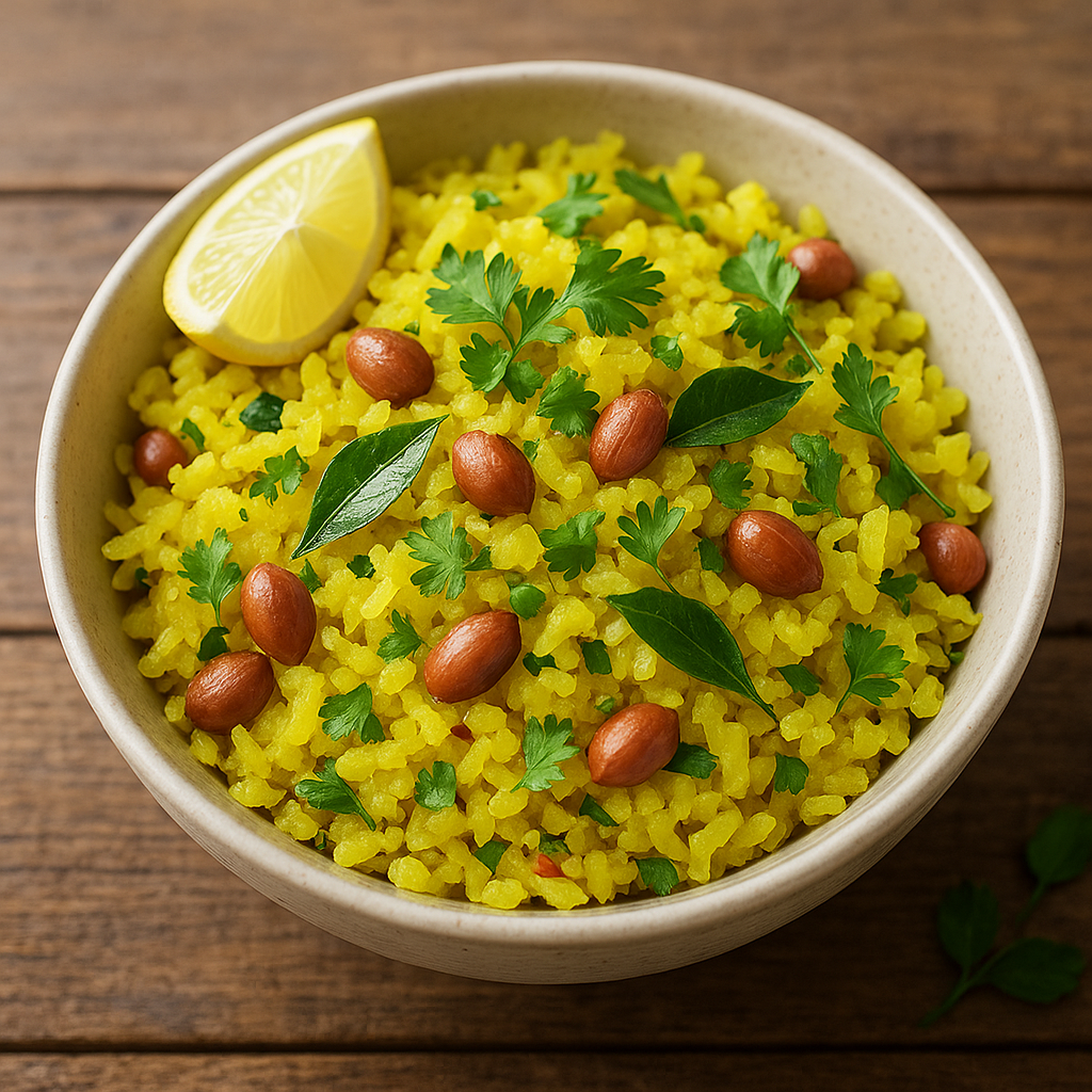 Ready-to-eat Instant Poha made with premium flattened rice, peanuts, spices, and natural flavours. Just add hot water and enjoy a delicious breakfast or snack in 3 minutes!