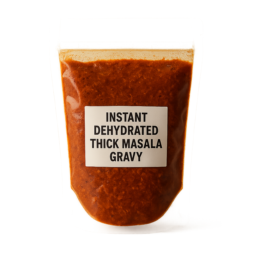 RITE EAT Instant Thick Masala Gravy in a transparent loose pouch with visible rich masala base