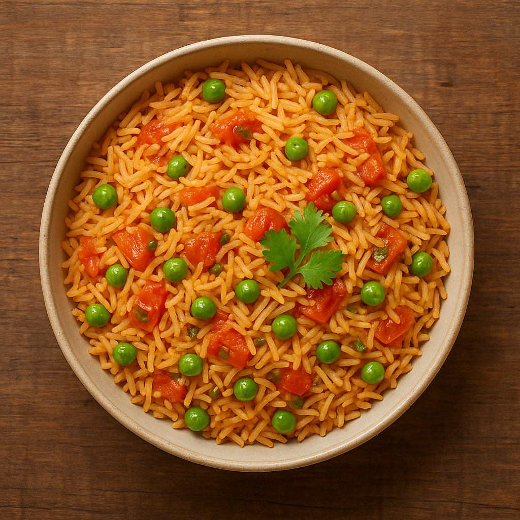 A flavourful ready-to-eat Tomato Pulav made with long-grain rice, ripe tomatoes, and authentic spices. Quick, tasty, and perfect for travel, office, and everyday meals.