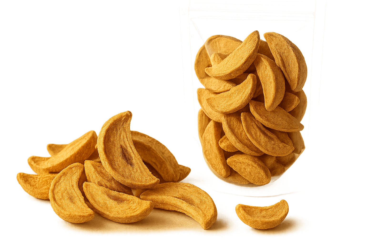 Freeze-dried chikoo sapota slices loose transparent pouch premium quality